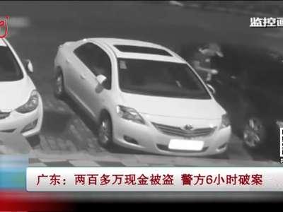 [视频]广东：两百多万现金被盗 警方6小时破案