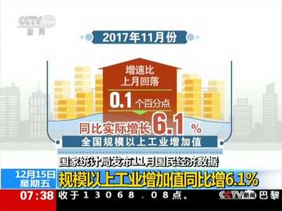 [视频]国家统计局：11月份国民经济继续稳中向好