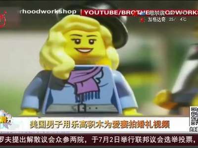 [视频]美国男子用乐高积木为爱妻拍婚礼视频