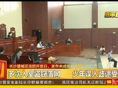 长沙望城区法院开放日，发布未成年犯罪警示