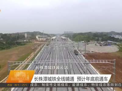 长株潭城铁全线铺通 预计年底前通车