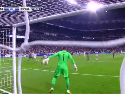 [视频]贝尔莫拉塔破门C罗两助 皇马5-1华沙军团