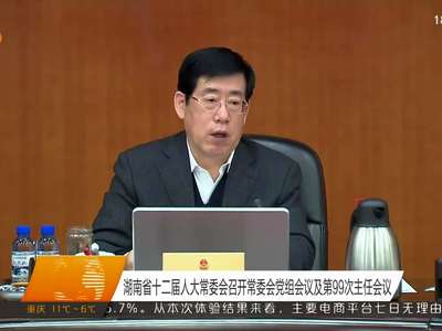 湖南省十二届人大常委会召开常委会党组会议及第99次主任会议