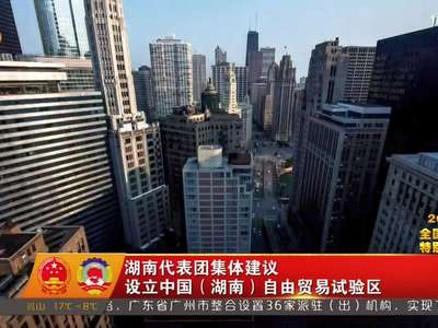 湖南代表团集体建议 设立中国（湖南）自由贸易试验区