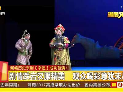 新编历史京剧《辛追》成功首演：相爱相守湖湘故事 国粹湘韵唯美呈现