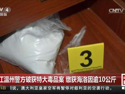 [视频]浙江温州警方破获特大毒品案 缴获海洛因逾10公斤