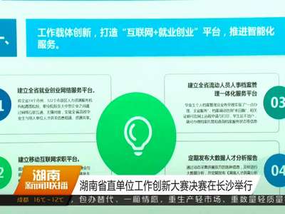 湖南省直单位工作创新大赛决赛在长沙举行