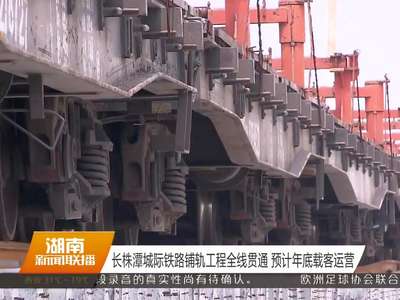 长株潭城际铁路铺轨工程全线贯通 预计年底载客运营