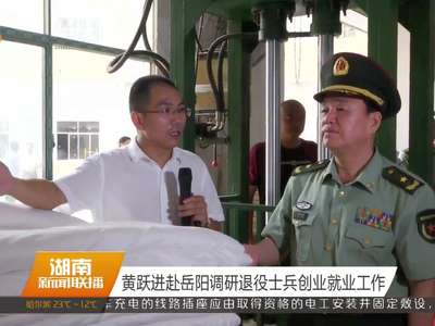黄跃进赴岳阳调研退役士兵创业就业工作