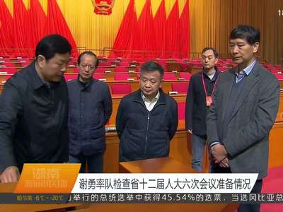 谢勇率队检查省十二届人大六次会议准备情况