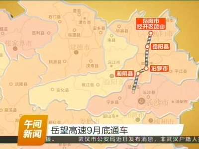 湖南：岳望高速9月底通车