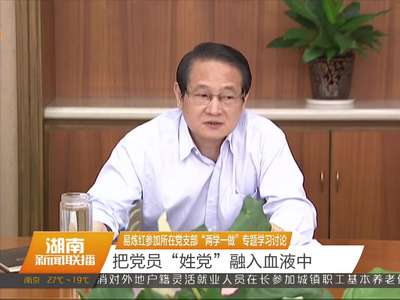 易炼红参加所在党支部“两学一做”专题学习讨论 把党员“姓党”融入血液中