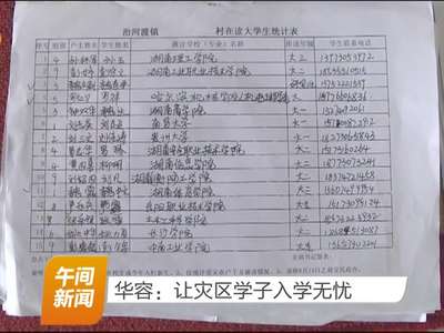 华容：让灾区学子入学无忧