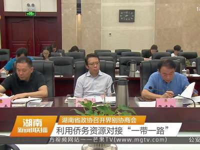 湖南省政协召开界别协商会 利用侨务资源对接“一带一路”