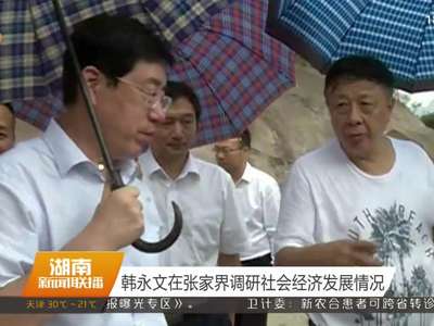 韩永文在张家界调研社会经济发展情况