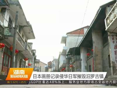 日本画册记录侵华日军摧毁汨罗古镇