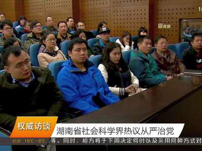 湖南省社会科学界热议从严治党