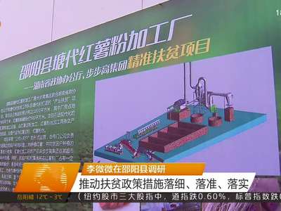 李微微在邵阳县调研 推动扶贫政策措施落细、落准、落实