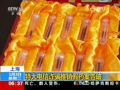[视频]上海：特大电信诈骗推销假药案告破