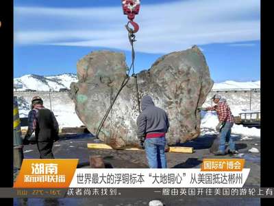 世界最大的浮铜标本“大地铜心”从美国抵达郴州
