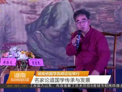 湖南省国学高峰论坛举行 名家论道国学传承与发展