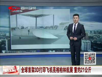 [视频]全球首驾3D打印飞机亮相柏林航展 重约21公斤