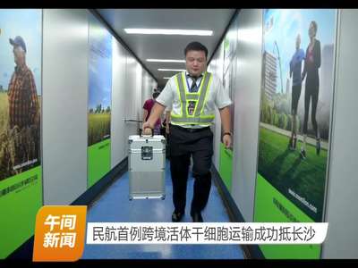 民航首例跨境活体干细胞运输成功抵长沙