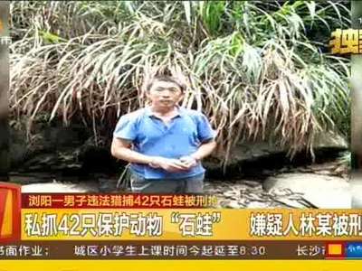 浏阳一男子违法猎捕42只石蛙被刑拘
