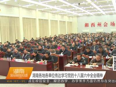 湖南各地各单位传达学习党的十八届六中全会精神