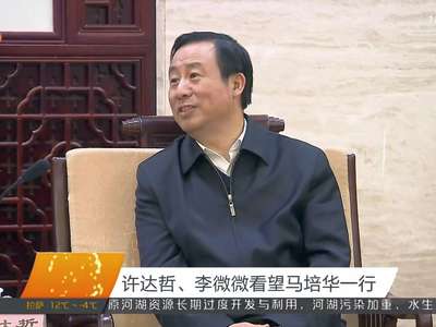 许达哲、李微微看望马培华一行