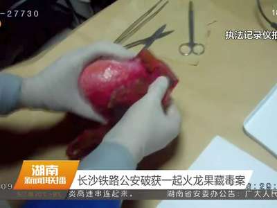 长沙铁路公安破获一起火龙果藏毒案