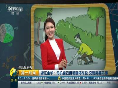 [视频]浙江金华——司机自己用笔画停车位 交警哭笑不得
