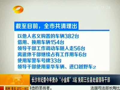 长沙市纪委今年查办“小金库”3起 免职三位县处级领导干部