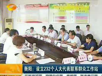 衡阳：设立232个人大代表联系群众工作站