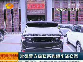 常德警方破获系列砸车盗窃案