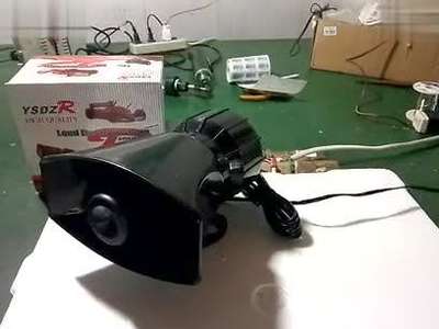 三音喇叭警报器 警笛喇叭 带喊话 警笛带喊话器 警笛开道喇叭 60w