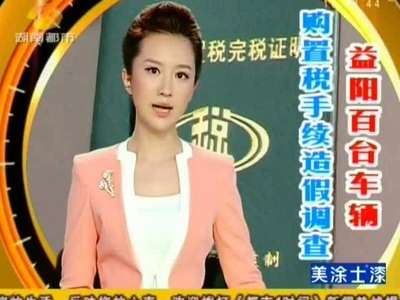 益阳百台车辆购置税手续造假事件调查