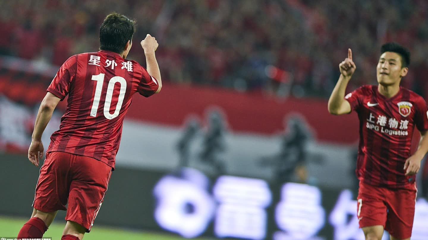 中超-上港5-3亚泰 孔卡破门武磊2传1射达维两球